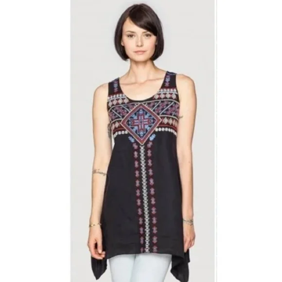 Johnny Was | Dresses | Johnny Was Jojo Linen Embroidered Asymmetrical Tunic  Dress Small | Poshmark
